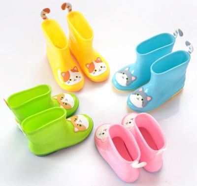 China 100%waterproof Supplier Kids Cartoon Jelly PVC Rain Boots for sale