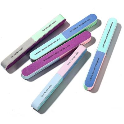 China EMERY Amazon High Quality Custom Printed Half Moon 100/180 Professional Nail Salon Tools Japan Nail File for sale