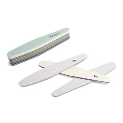 China OEM Steel Professional Logo Double Side Nail File 80/100/150/180/240 Zebra Top Nail File for sale