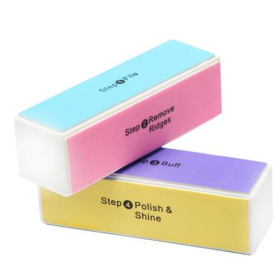 China 4way Nail Shine Nail File Buffer Fashionable Hot Selling Quick Buffing Block for sale