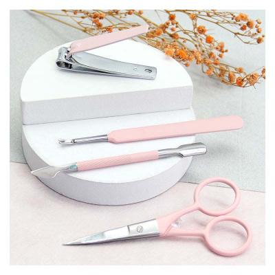 China Stainless steel production customized 4 in 1 professional salon pedicure kits manicure set for nail pedicure for sale