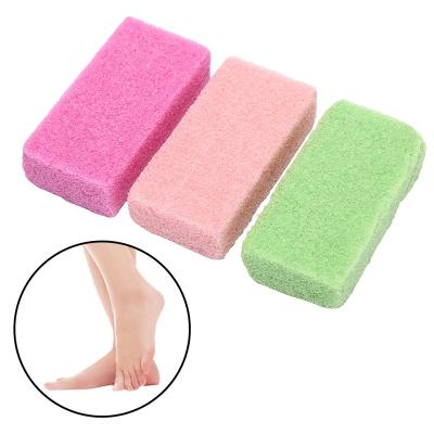 China Wholesale Body Cleansing Pedicure Tools Disposable Callus Remover Foot Scrubber 2 in 1 Foot Mix Raw Medium Pumice Stone for sale