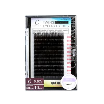 China Professional 3D/9D/12D Effect Single False Eyelash Double Layer B&C Extension Curl 3D/9D/12D Effect for sale