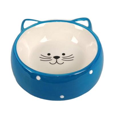 China Wholesale High Quality Handmade Sustainable Food Feeder Ceramics Pet Customized Cute Bowl for sale