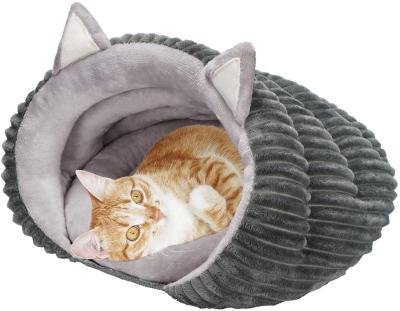 China 2-in-1 Breathable Cat House Beds Indoor Cave Clearance Kitten Bed Claiming Cat Bed Cat Cave with Removable Washable Cushioned Pillow for sale