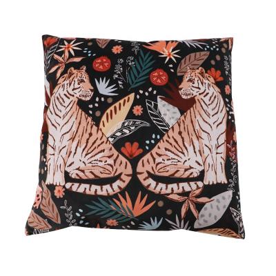 China Viable Wholesale Polyester Cartoon Soft Canvas Pattern Printing Leopard Design Cushions For Home Decor for sale