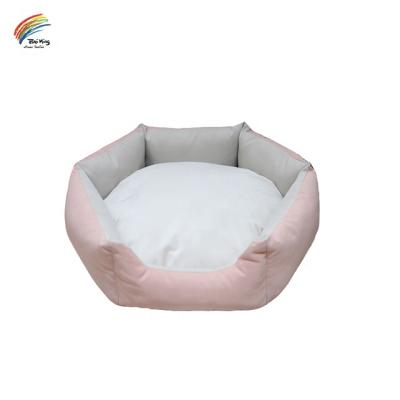 China Hot Sale Polyester Mink Heating Soft Bed for Dog and Cats Washable and Waterproof Luxury Round Dog Bed for sale