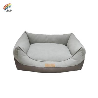 China 2021fashion Warming Soft Single Bed For Dog And Cats Removable And Washable Waterproof Bottom Dog Bed Plain Color Luxury Special Nest for sale