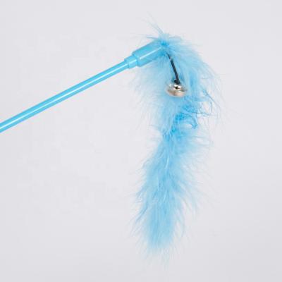 China Hot Sales Viable Colorful Variety Optional Feather Cat Magic Wand With Puzzle Toys For Motion Cat Toys for sale