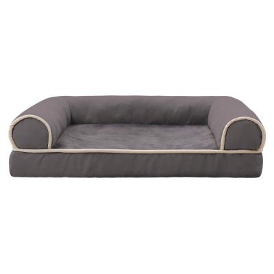 China Pet Products Multifunctional Faux Fur Dog Couch Heating Bed For Small Medium Large Dog for sale