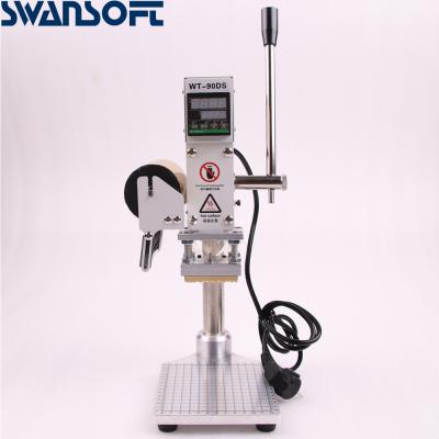 China SWANSOFT Automatic Digital Leather Bronzer Gold Foil Logo Embossed USA Hot Stamping Machine Price for sale