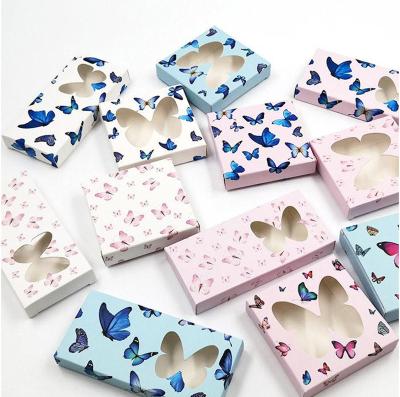 China Recycled Materials Customized Recyclable Color Butterfly Paper Box Soap Packaging Boxes With Window for sale