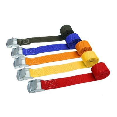 Chine Manual Racing Custom Polyester Adjustable Rachet Tie Down Cargo Strap With Zinc Buckle à vendre