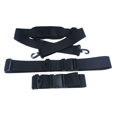 Chine Weaver Custom Processing Sewn Fabric Webbing Panel Whip Strap Surfboard Strap with Black Plastic D - Ring Buckle à vendre