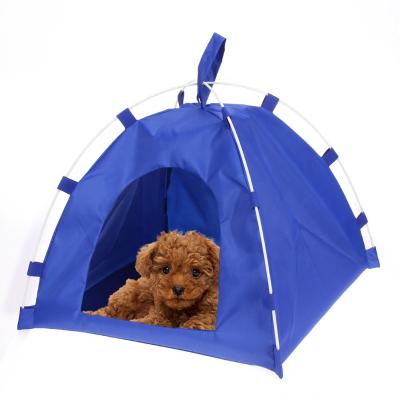 China Custom Portable Ultralight Outdoor Waterproof Polyester Noise Small Single Foldable Pet Tent Viable en venta