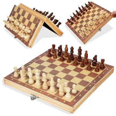 China Chess Game China Supplier Customization Wood Board Magnet Pieces International Wooden Chess Set for sale