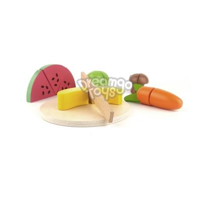 China New Customization wooden wholesale plywood making cutting fruit vegetable set wooden toy for sale