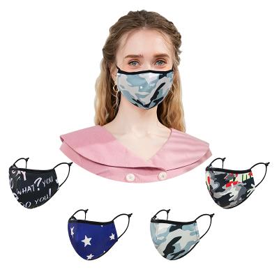 China Breathable Luxury Cotton Facemask Adult Protective Face Mask With Print For Air Pollution Fabric Ready To Ship Reusable Silk for sale