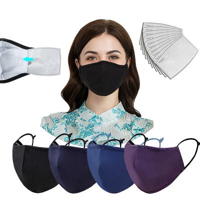 China Reusable Mouth Fashion Blank Designer Cotton Filter Cotton Breathable Solid Black Quality Customized Facemask Sublimation Face Mask for sale