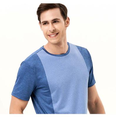 China Casual Anti-Wrinkle Two Tone Men Sport Quick Dry T-shirt Polyester Shirts Quantity Polyester T-Shirt For Men for sale