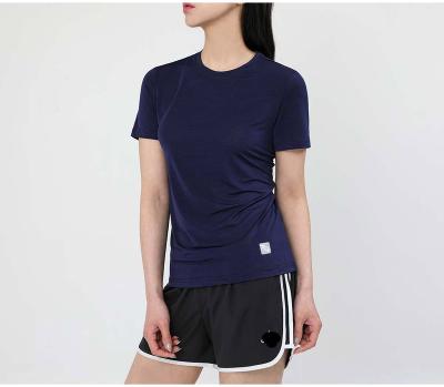 China Quick Dry QUICK DRY Short Sleeve T-shirt Women's Casual Sport Quantity Polyester Masks T Shirt For Women for sale