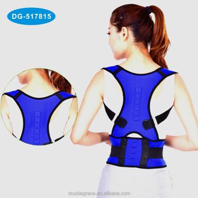 China Belt Back Corrector, Magnetic Adjustable Magnetic Therapy Shoulder Support Posture Blue for sale