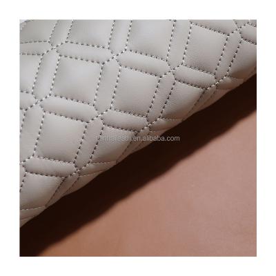 China Free Samples Anti-rust Car Mat Leather For Interior Embroidery Quilted PVC Synthetic Leather With Foam Covers for sale