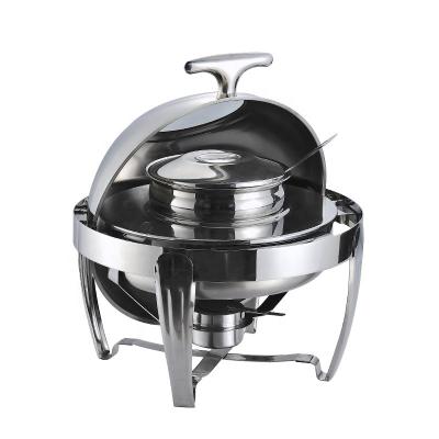 China Quite-attractive household metal food warmer with a round soup pot stainless steel stove for hotel and restaurant for sale