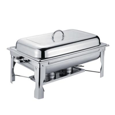 China 2021 household stainless steel hot-selling folding food warmer for canteen metal buffet stove with a food basin for sale