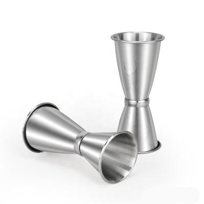 China Disposable Small Bar Accessories Stainless Steel Cocktail Measure For Wine With Double Sides For Bartender for sale