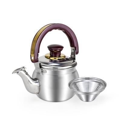 China Sustainable Eco - Friendly Stainless Steel Water Kettle With Infuser For Kitchen Non - Electric Kettle For Family for sale