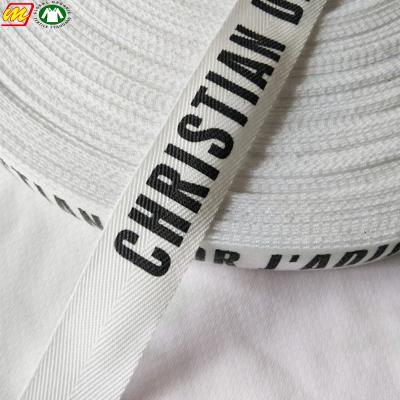 China Viable High Quality Trademark Printing 100% Cotton Twill Webbing Tape for sale