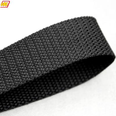 China High Tenacity Strong Custom Color PP Black Belt Band Polypropylene Webbing Strap For Outdoor Backpack Bag for sale