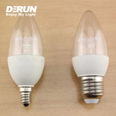 China C37 C38 Residential High Quality CLEAR E14 Led Bulb Clear Plastic Candle Housing Lamp, LED-CLEAR for sale