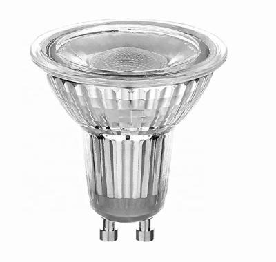 China EUROPEAN LED GU10 5W 5.5W 7W 2200-2700K Color Temperature Changeable Glass Body With Spotlight AC220-240V, Lens 38 Degree SMD LED-GU10 for sale