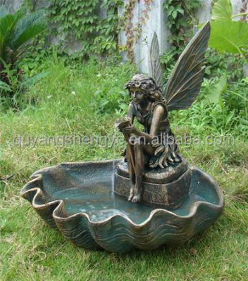 China Exquisite Details Stone Fairy Indoor Water Fountain, Angel Water Fountain for sale