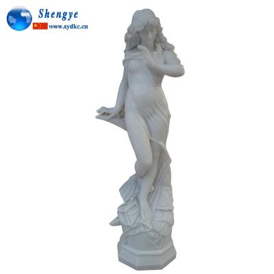 China European Garden Woman Stone Life Size Nude Statue Beautiful for sale