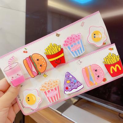 China 10pcs/card Hamburg Acrylic Hair Clips Hair Clips Hamburg Barrettes Cute Design Hair Clip Kids Hair Accessories For Girls for sale