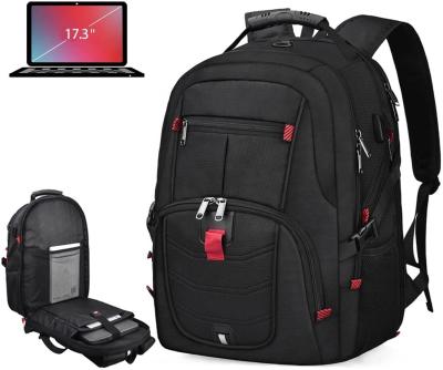 China With USB Tourbon 17 Inch Travel Laptop Backpack Anti Theft Waterproof Business Men College Backpacks With USB Charging Left 45L for sale