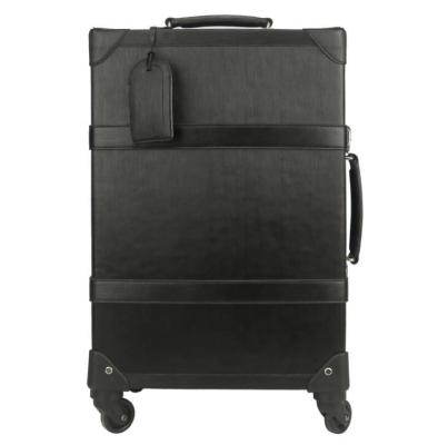 China Tourbon Designer Brand Vintage PU Leather Suitcase 20 Inch Trolley Urban Luggage for sale