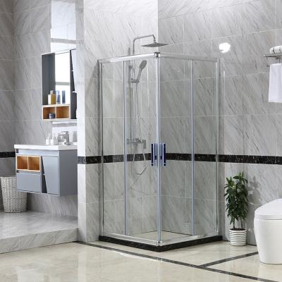 China Modern Corner Entry Sliding Framed Shower Enclosure And Square Shower Door for sale