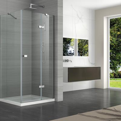 China Modern Frameless Large Rectangular Hinge Entry Shower Enclosure for sale