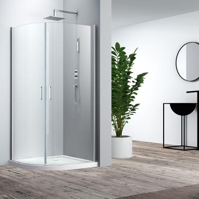 China Modern Frameless Hinge Quadrant Large Pivot Entry Shower Enclosure for sale