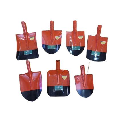 China Cultivating type shovels shovesl shovel red black painted steel agriculture tools Russia head for sale