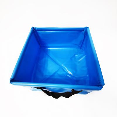 China 15L Portable PVC Bucket Travel Bucket With Handle Multifunctional Collapsible Water Container Folding Bucket for sale