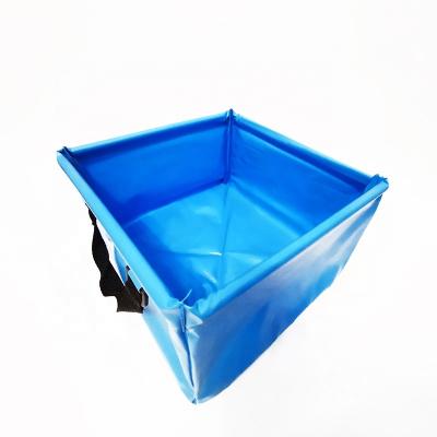 China 15L PVC Collapsible Bucket Water Container Portable Folding Wash Basin For Fishing Camping Hiking for sale