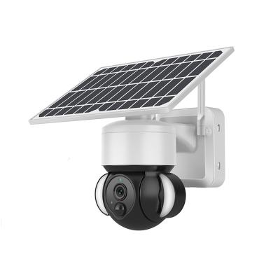 China Human Motion Tracking 2MP 4g Network Camera UBOX 5W Solar Panel Solar Panel Ptz Security Camera For Garden Flood Light for sale