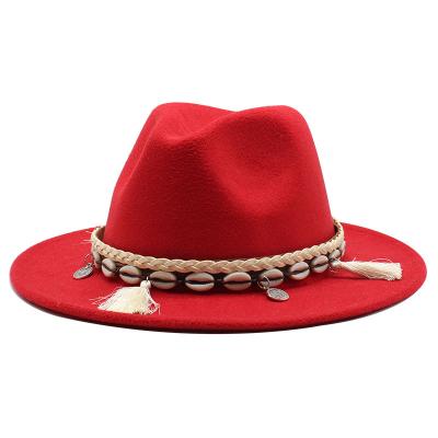 China 2020 Winter New Arrival High Quality Plush Wool Felt Fedora Solid Color Wide Brim Hats Hot Sale Felt Hats for sale