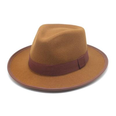 China Fashion Mens Suede Cloth Cowboy Nap Fedora Top Horseman Hat Blower Hats 58cm Wide Brim Women Fall Color Winter Hat Jazz for sale