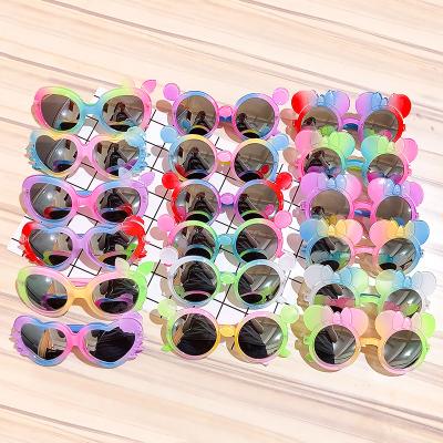 China Colorful Round Cute Baby Kids Sunglasses Square Around Mouse Shape Kids Glasses for Girls Boys for sale